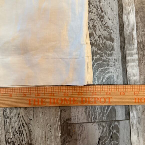 H Halston Ivory Wide Leg High Waisted Paper Bag Linen Blend Beachy Trousers XL - Picture 5 of 7